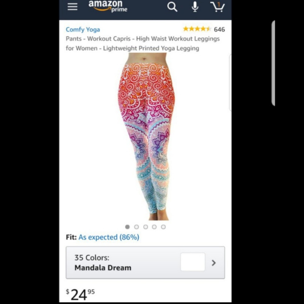 NWT Comfy yoga mandala leggings